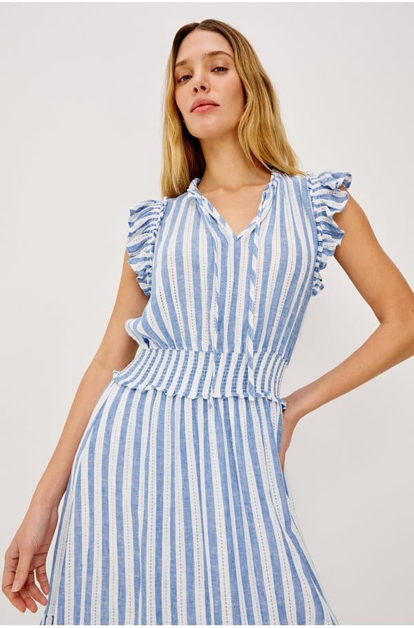 garden dress in atlantic stripe