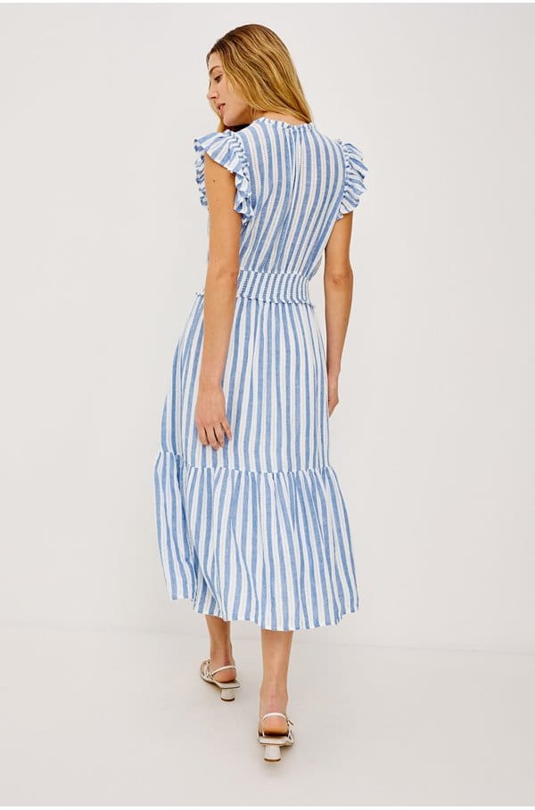 garden dress in atlantic stripe