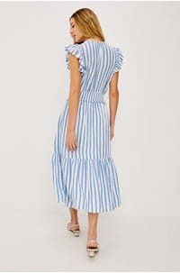 garden dress in atlantic stripe