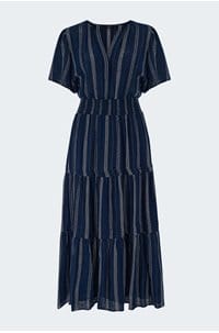 cannes dress in marina stripe