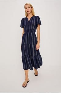 cannes dress in marina stripe