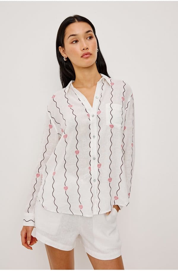 charli shirt in striped seashells