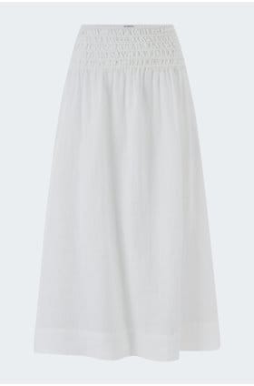 Alessa Skirt in White Linen