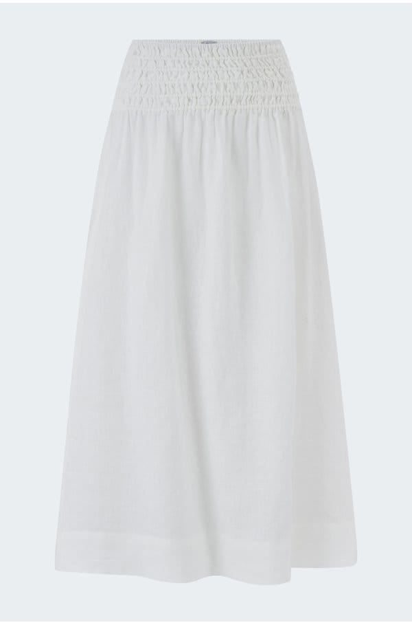 alessa skirt in white linen