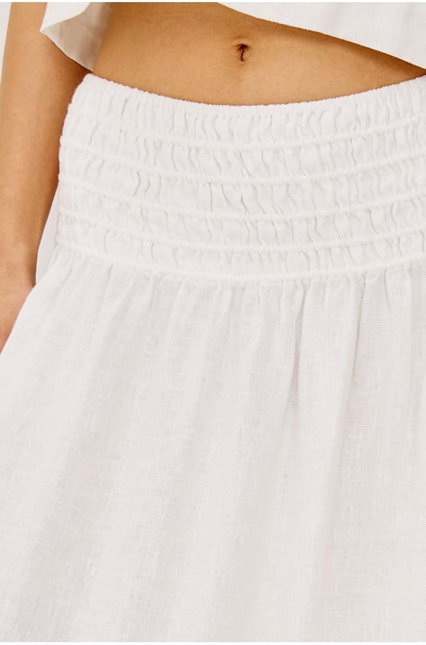 alessa skirt in white linen