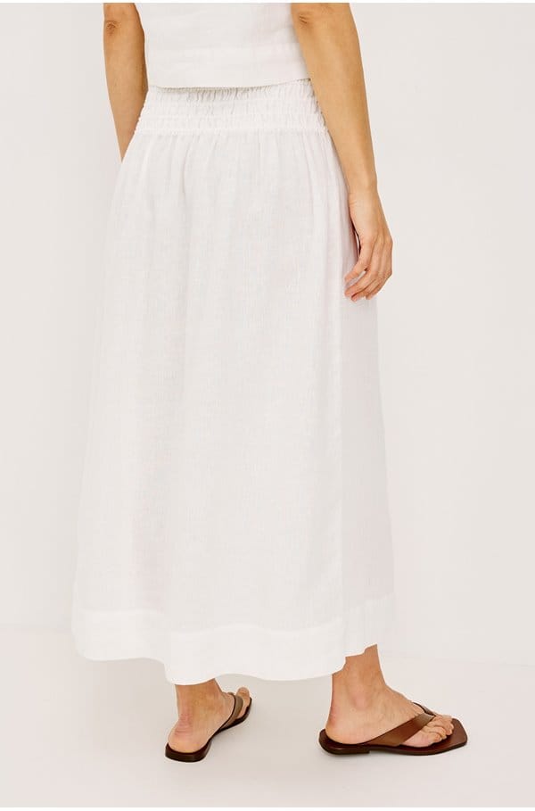 alessa skirt in white linen