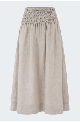 Alessa Skirt in Heather Flax Linen