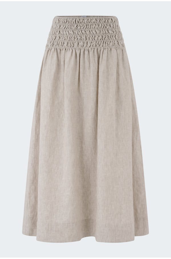 alessa skirt in heather flax linen