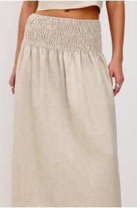 alessa skirt in heather flax linen