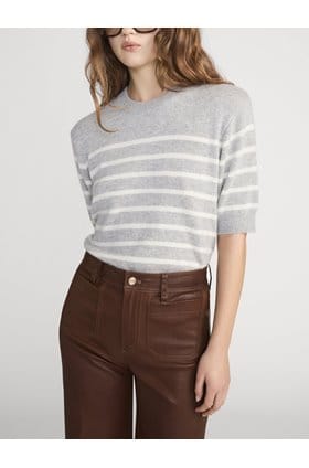 The Cashmere Easy Crew in Grey Multi