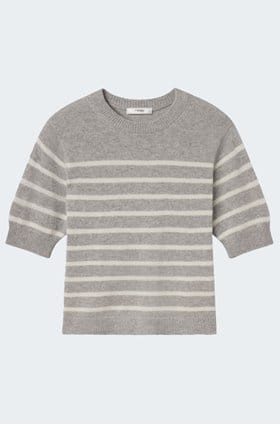 The Cashmere Easy Crew in Grey Multi