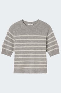 the cashmere easy crew in grey multi