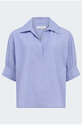 The Striped Popover in Chambray