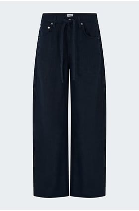 Brynn Drawstring Trouser in True Navy