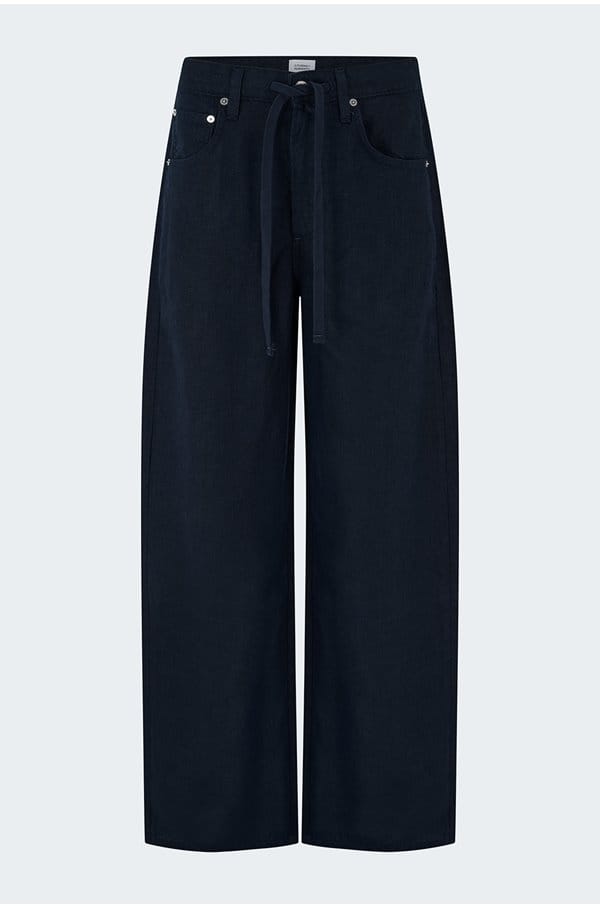 brynn drawstring trouser in true navy