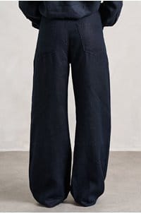 brynn drawstring trouser in true navy