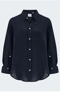 kayla shrunken shirt in true navy