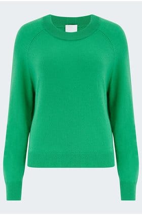 Cashmere Crew Neck Jumper in Green