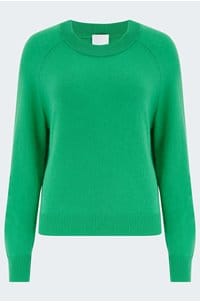 cashmere crew neck jumper in green