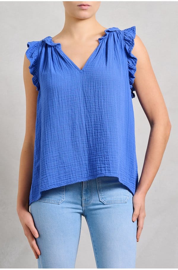 bexie top in capri blue