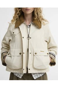 cropped beadnell casual jacket in light pearl dress beige
