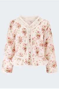 hillock top in ivory lantana floral