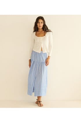 Marceline Skirt in Salerno Stripe