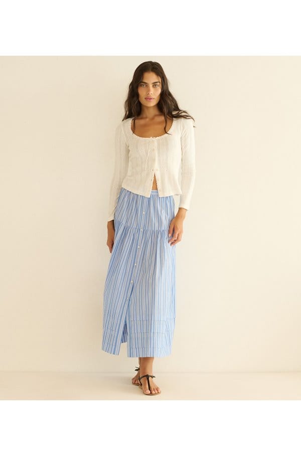 marceline skirt in salerno stripe