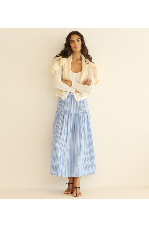marceline skirt in salerno stripe