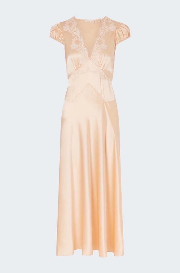 coraline dress in peach sorbet
