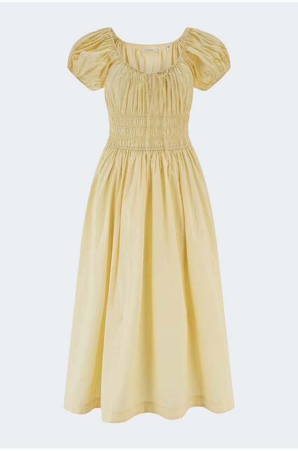 quinn dress in buttercream