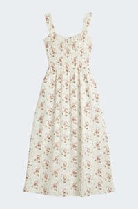 emmaretta dress in blanc prairie rose