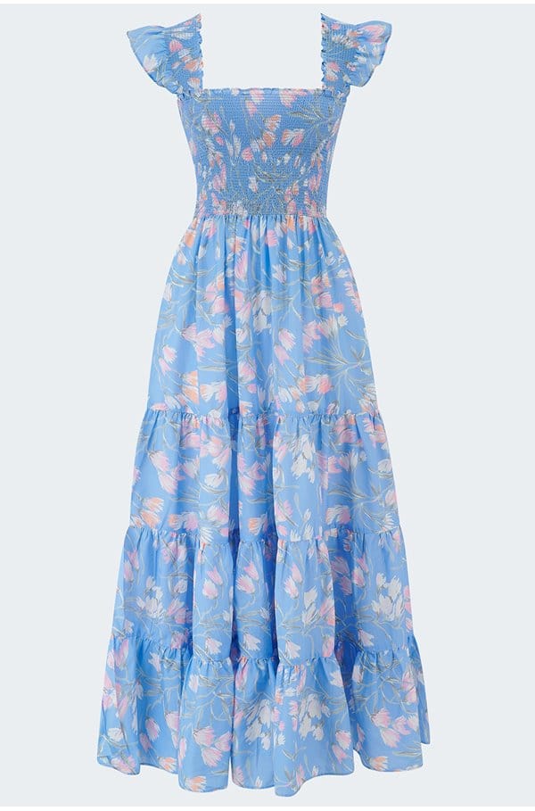 kendall dress in blue floral