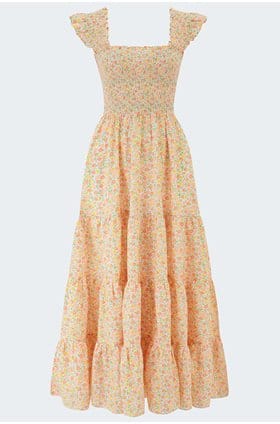 Kendall Dress in Floral Cream