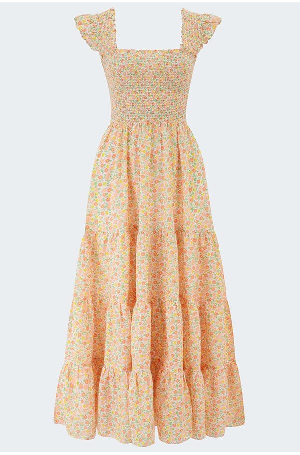 kendall dress in floral cream