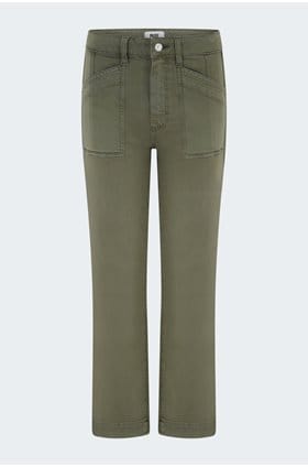 Quincy Ankle Straight Trouser in Vintage Ivy Green