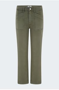 quincy ankle straight trouser in vintage ivy green