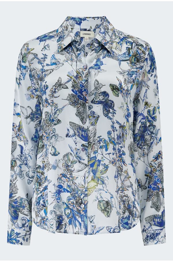 tyler blouse in watercolour butterfly