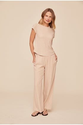 Baby Crew Tee in Linen Sand