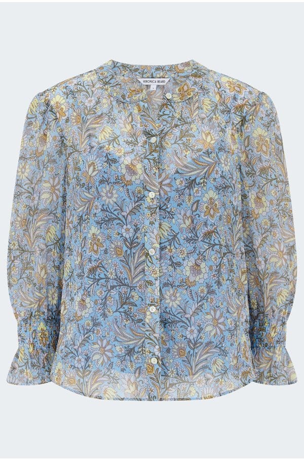 ashlynn blouse in blue multi