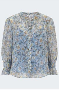 ashlynn blouse in blue multi