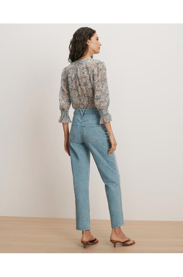 ashlynn blouse in blue multi