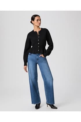 Tatum Wide Leg Jean in Bookshelf