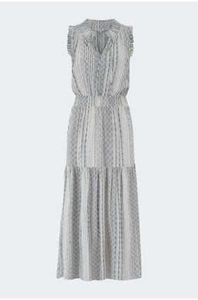 Alessi Dress in Striped Eyelet
