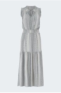 alessi dress in striped eyelet