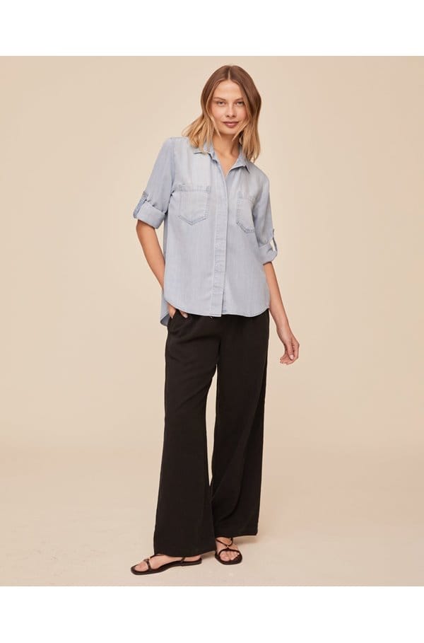 split back button down shirt in sunspray