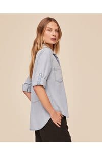 split back button down shirt in sunspray