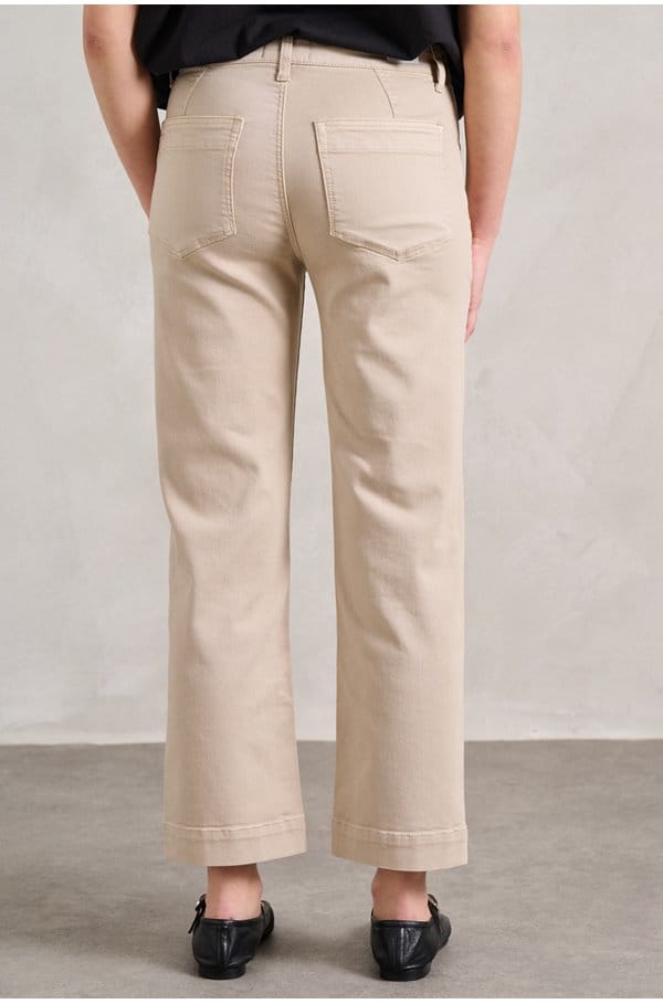 quincy ankle straight trouser in warm sand