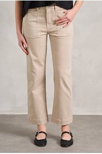 quincy ankle straight trouser in warm sand