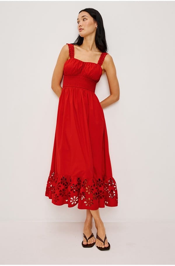 moira dress in scarlett